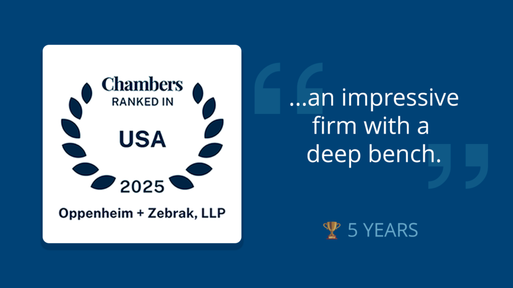 O+Z Recognized by Chambers USA and Managing IP as Leaders in Intellectual Property and Copyright Law